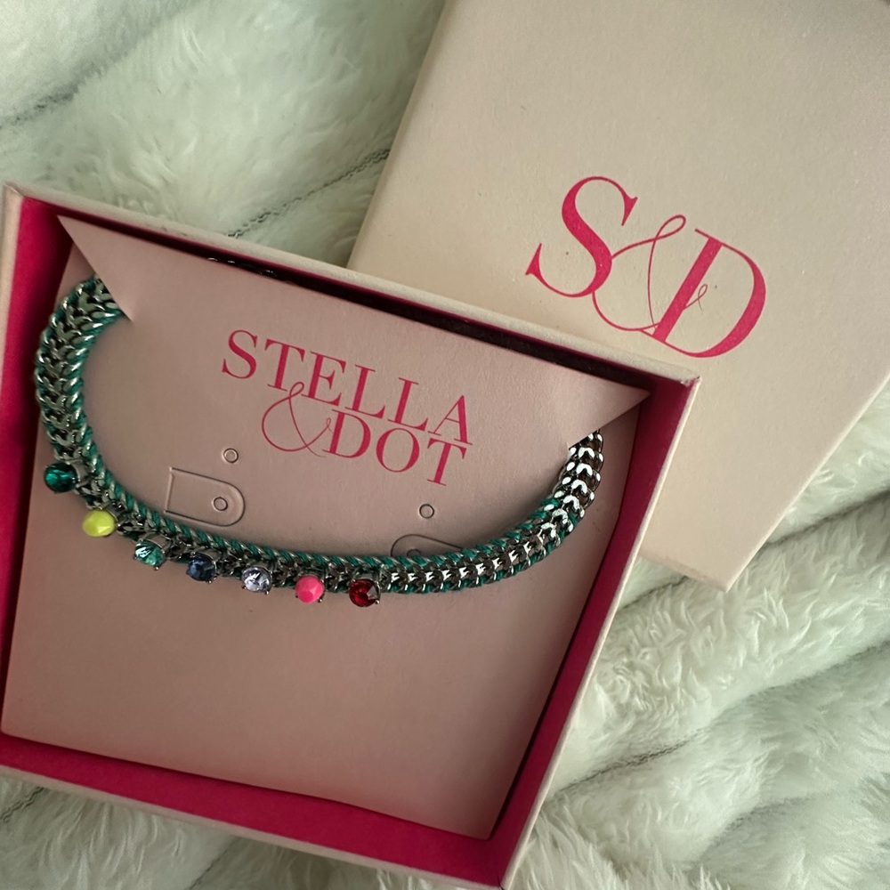 🌟Stella & Dot🌟 Neon Rainbow Friendship Bracelet NIB NWT